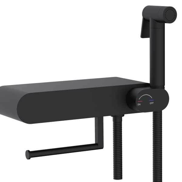 Смеситель с полочкой и держателем туалетной бумаги